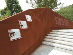 郊区耐候钢挡土墙